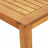 5 Piece Garden Dining Set Solid Wood Acacia - Close-Up Angle