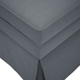 Chaise Lounge with Bolster and Right Armrest Dark Grey Velvet - Close-Up Angle