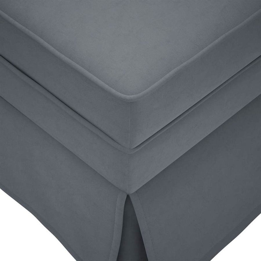 Chaise Lounge with Bolster and Right Armrest Dark Grey Velvet