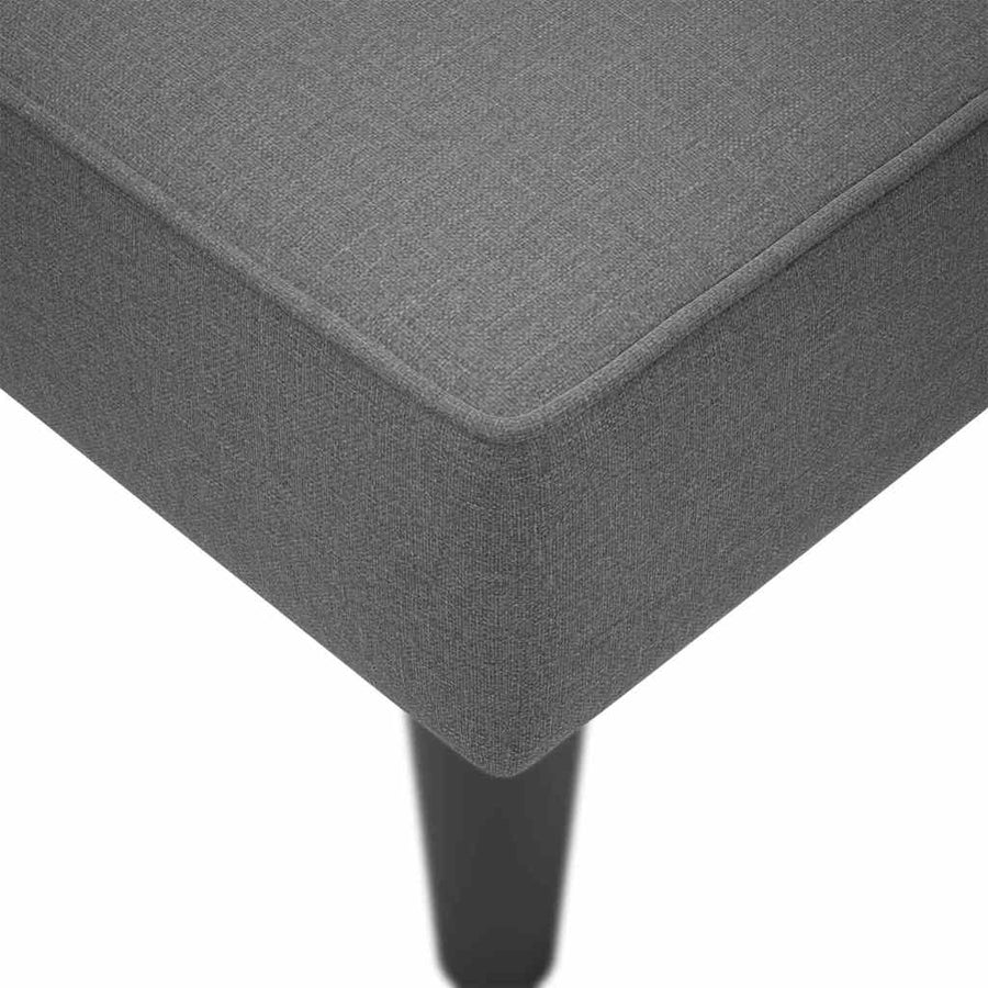 Chaise Lounge with Right Armrest Dark Grey Fabric