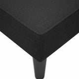 Chaise Lounge with Right Armrest Black Fabric