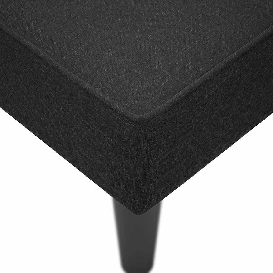 Chaise Lounge with Right Armrest Black Fabric
