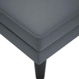 Chaise Lounge with Pillow and Right Armrest Dark Grey Velvet - Close-Up Angle