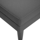 Chaise Lounge with Pillow Dark Grey Corduroy Fabric - Close-Up Angle