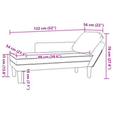 Chaise Lounge with Pillow Dark Grey Corduroy Fabric - Extra Image