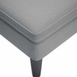 Chaise Lounge with Pillow and Right Armrest Light Grey Fabric - Close-Up Angle