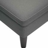 Chaise Lounge with Pillow and Right Armrest Dark Grey Fabric - Close-Up Angle