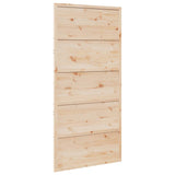Barn Door 100x208 cm Solid Wood Pine - Rear View