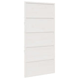 Barn Door White 100x208 cm Solid Wood Pine