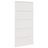 Barn Door White 100x208 cm Solid Wood Pine - Rear View