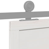 Barn Door White 100x208 cm Solid Wood Pine - Close-Up Angle
