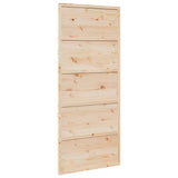 Barn Door 90x208 cm Solid Wood Pine - Front View
