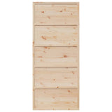 Barn Door 90x208 cm Solid Wood Pine - Top-Down View