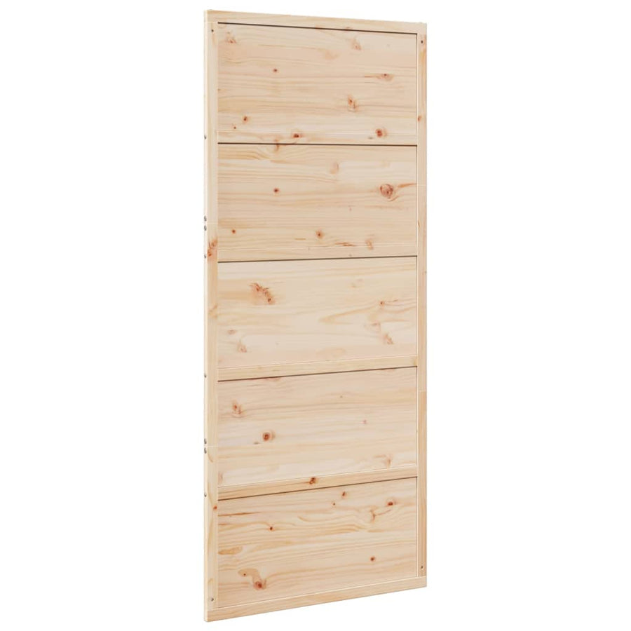 Barn Door 90x208 cm Solid Wood Pine, image 6