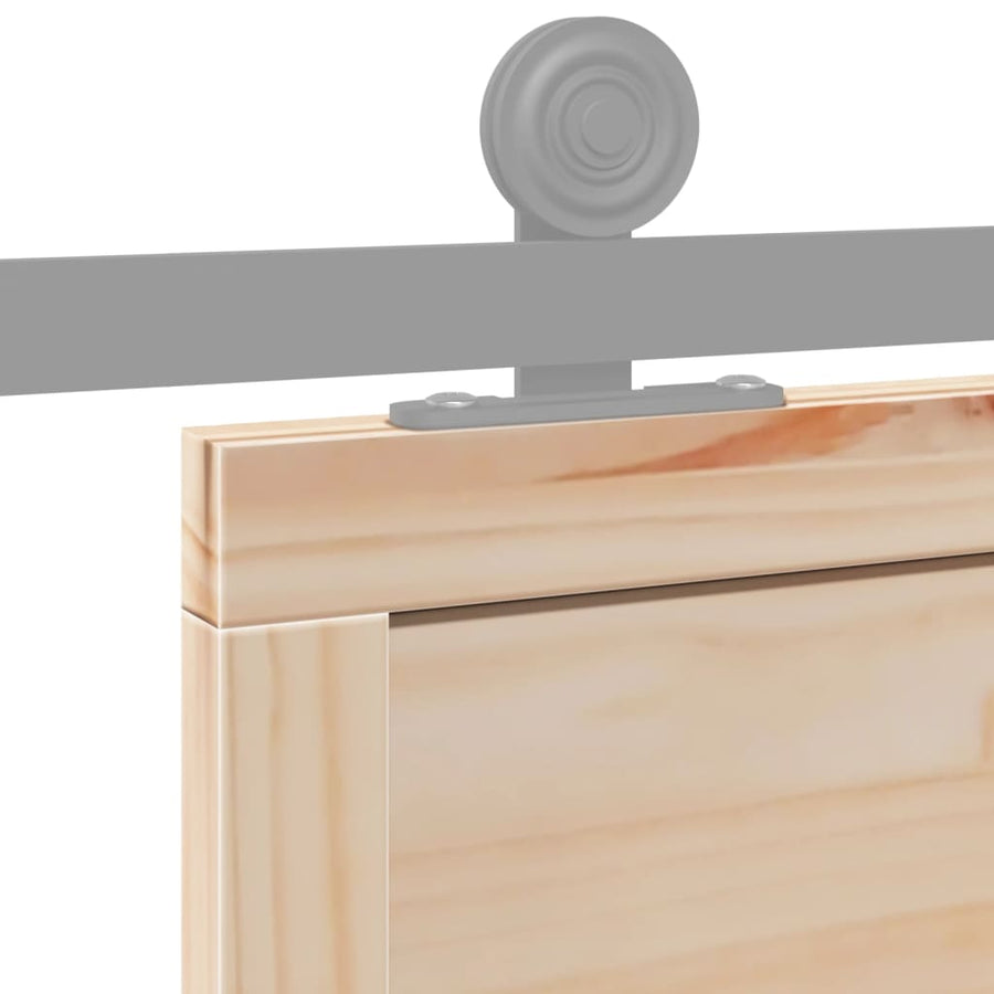 Barn Door 90x208 cm Solid Wood Pine, image 7