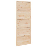 Barn Door 80x208 cm Solid Wood Pine - Front View