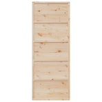 Barn Door 80x208 cm Solid Wood Pine, image 4