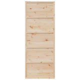 Barn Door 80x208 cm Solid Wood Pine - Top-Down View