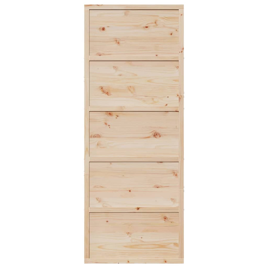 Barn Door 80x208 cm Solid Wood Pine, image 4