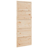 Barn Door 80x208 cm Solid Wood Pine - Rear View