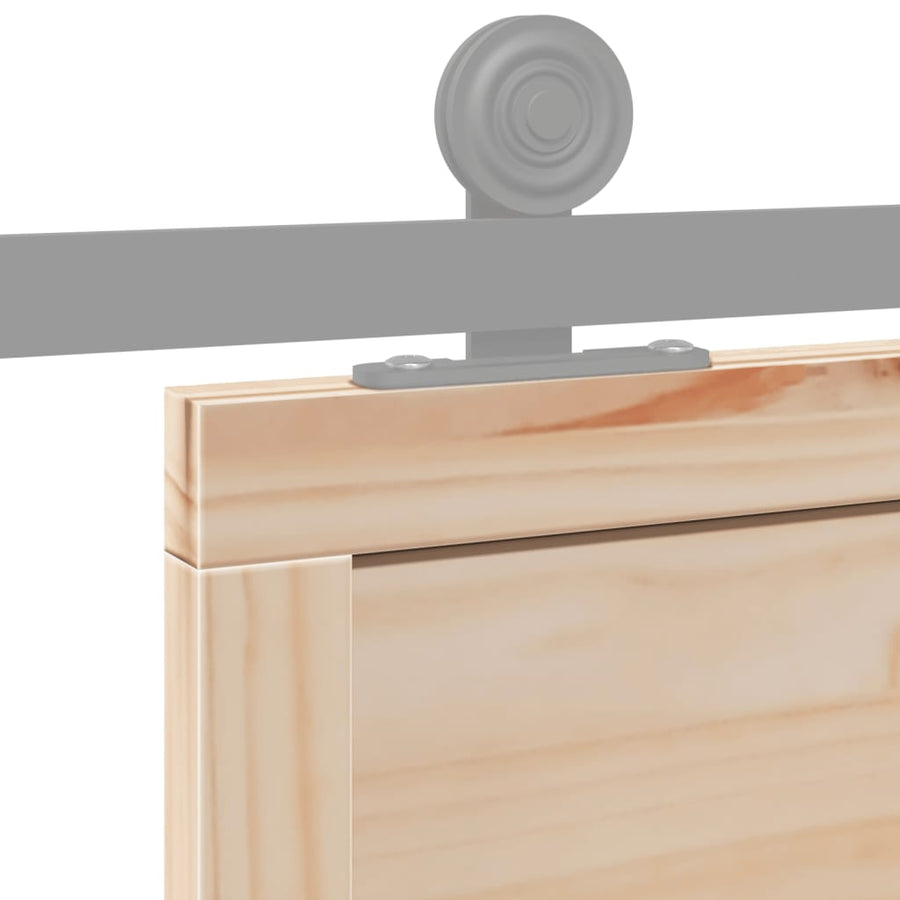 Barn Door 80x208 cm Solid Wood Pine, image 7