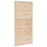 Barn Door 100x208 cm Solid Wood Pine - Rear View