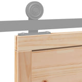 Barn Door 100x208 cm Solid Wood Pine - Close-Up Angle