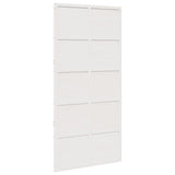 Barn Door White 100x208 cm Solid Wood Pine - Rear View
