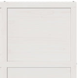 Barn Door White 100x208 cm Solid Wood Pine - Low Angle