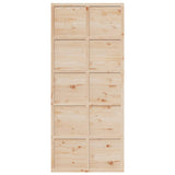 Barn Door 90x208 cm Solid Wood Pine - Top-Down View