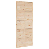 Barn Door 90x208 cm Solid Wood Pine - Rear View