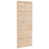 Barn Door 80x208 cm Solid Wood Pine - Front View