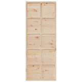 Barn Door 80x208 cm Solid Wood Pine - Top-Down View