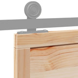 Barn Door 80x208 cm Solid Wood Pine - Close-Up Angle