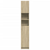 Bathroom Cabinet Sonoma Oak 32x25.5x190 cm Engineered Wood - Top-Down View