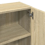 Bathroom Cabinet Sonoma Oak 32x25.5x190 cm Engineered Wood - Low Angle