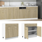 Drawer Bottom Cabinet "Lyon" Sonoma Oak 80x46x81.5 cm
