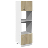 Microwave Cabinet Lyon Sonoma Oak 60x57x207 cm Engineered Wood - Front View