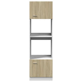 Microwave Cabinet Lyon Sonoma Oak 60x57x207 cm Engineered Wood - 45-Degree Angle