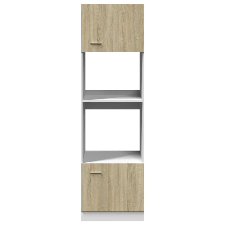 Microwave Cabinet Lyon Sonoma Oak 60x57x207 cm Engineered Wood