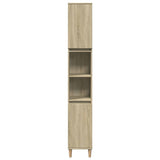 Bathroom Cabinet Sonoma Oak 30x30x190 cm Engineered Wood