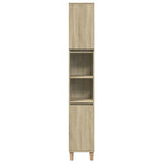 Bathroom Cabinet Sonoma Oak 30x30x190 cm Engineered Wood