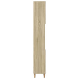Bathroom Cabinet Sonoma Oak 30x30x190 cm Engineered Wood - 45-Degree Angle
