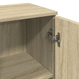 Bathroom Cabinet Sonoma Oak 30x30x190 cm Engineered Wood - Low Angle