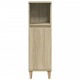 Bathroom Cabinet Sonoma Oak 30x30x100 cm Engineered Wood - Top-Down View