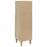 Bathroom Cabinet Sonoma Oak 30x30x100 cm Engineered Wood - Rear View