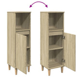 Bathroom Cabinet Sonoma Oak 30x30x100 cm Engineered Wood - Close-Up Angle