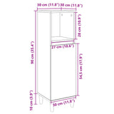Bathroom Cabinet Sonoma Oak 30x30x100 cm Engineered Wood - Extra Image