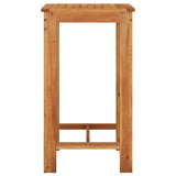 3 Piece Garden Bar Set Black Solid Wood Acacia and Poly Rattan - Close-Up Angle