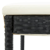3 Piece Garden Bar Set Black Solid Wood Acacia and Poly Rattan - Extra Image